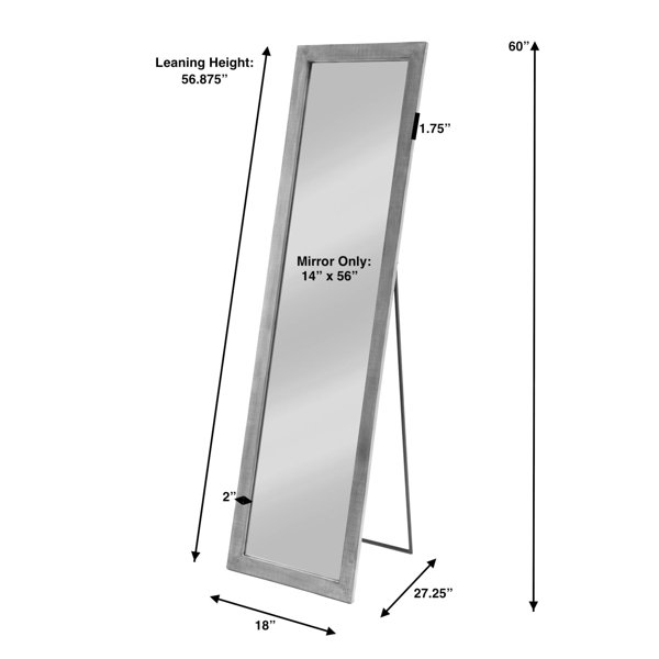 August Grove® Master Natural Wood Floor Full Length Mirror & Reviews
